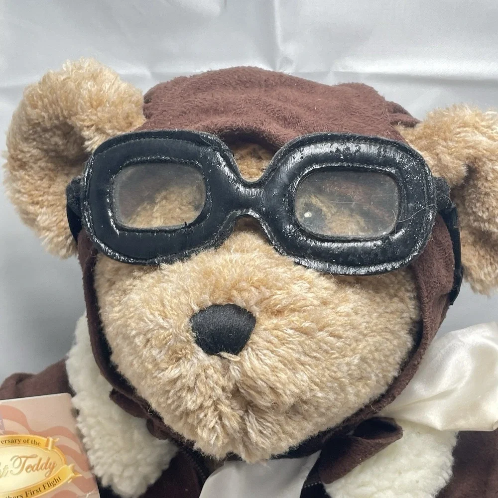 Vintage‎ 2003 Dan DeeWright Brothers 100th Anniversary Plush Bear Pilot Tested